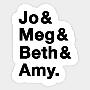 Little Women Ampersand - Black Text Sticker